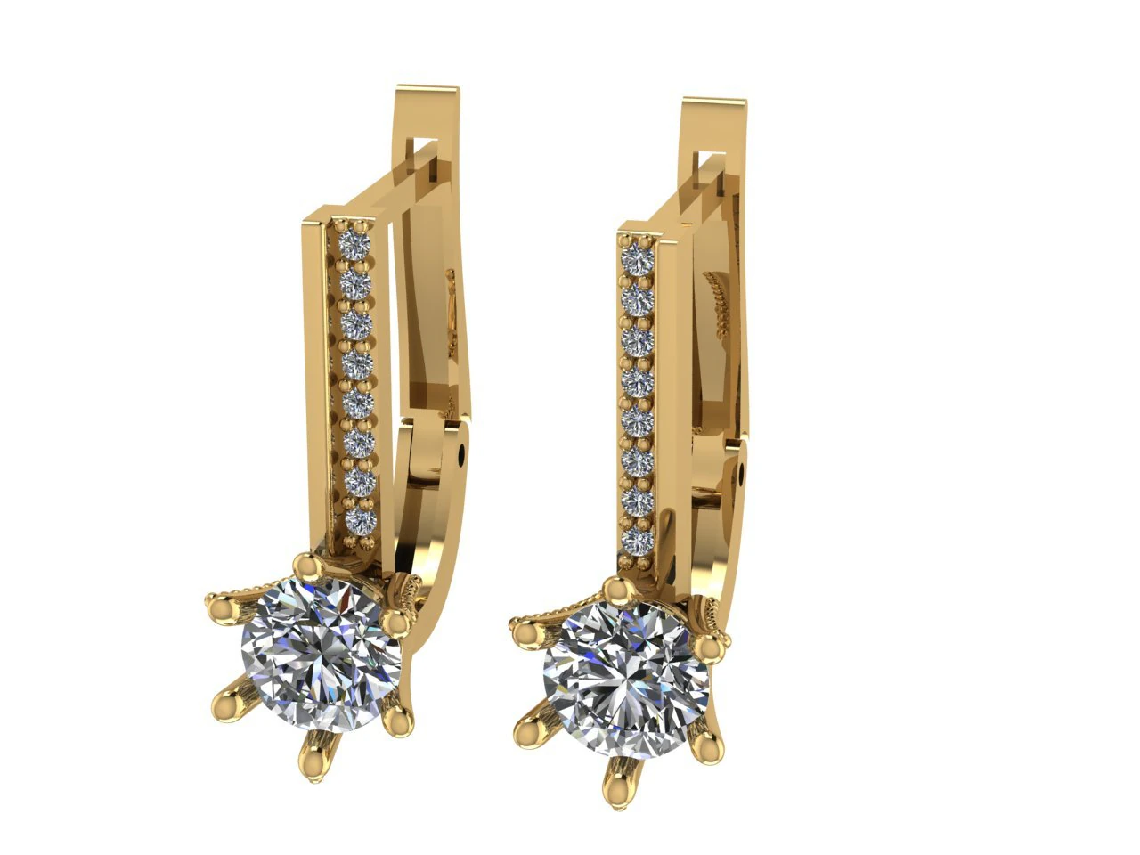 earring 001 3D Print Model .c4d .max .obj .3ds .fbx .stl .blend