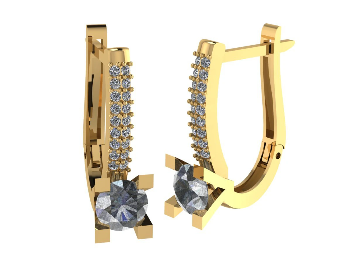 s1 earrings 3D Print Model .c4d .max .obj .3ds .fbx .stl .blend 
