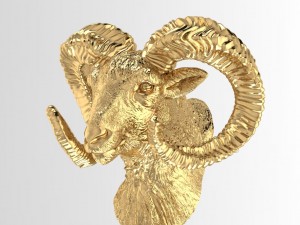 muflon ram sculpture for decor 3D Baskı Modeli