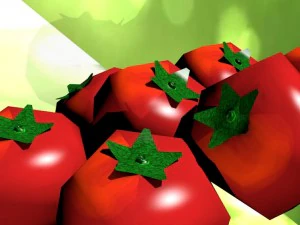 tomate low poly Modèle 3D