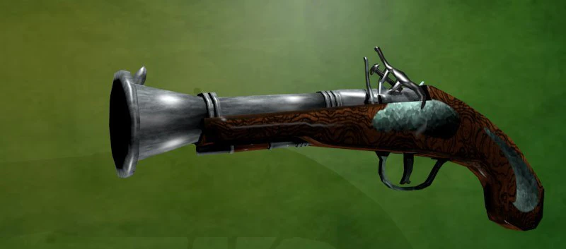 pirate pistol 3D Model .c4d .max .obj .3ds .fbx .stl .blend