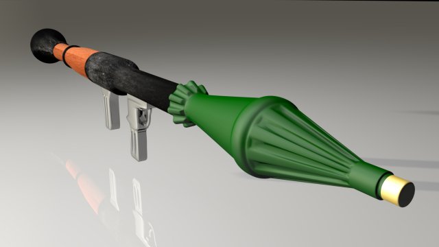 rpg - rocket propelled grenade 3D Model .c4d .max .obj .3ds .fbx .stl .blend 