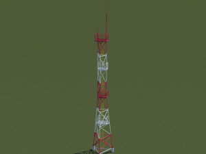 old soviet industrial antenna tower 24m 3D Model