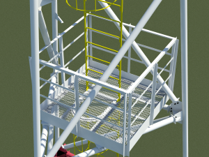 old soviet industrial antenna tower 24m 3D Model