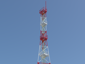 old soviet industrial antenna tower 24m Modèle 3D