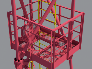 old soviet industrial antenna tower 24m 3D Model