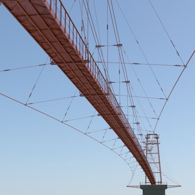 old soviet industrial bridge Modèle 3D .c4d .max .obj .3ds .fbx .stl .blend