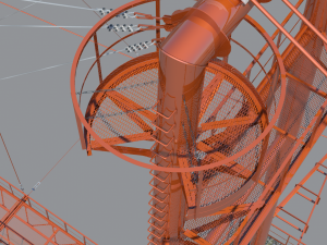 old soviet industrial bridge Modèle 3D