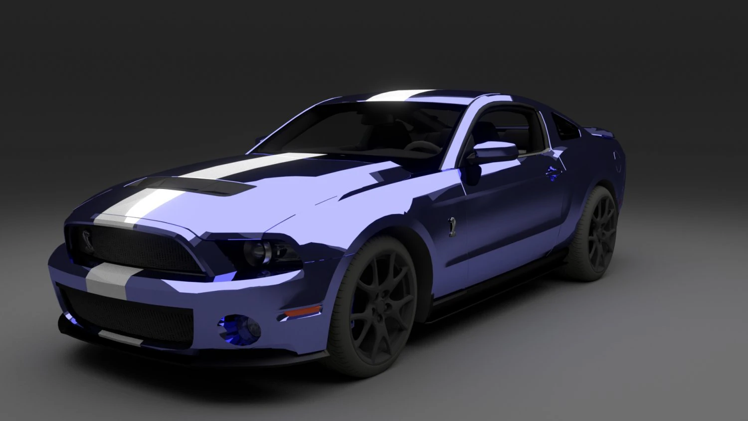 ford mustang gt500 3D Model .c4d .max .obj .3ds .fbx .stl .blend