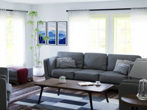 living room 3D-Modell