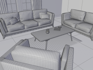 living room 3D 모델