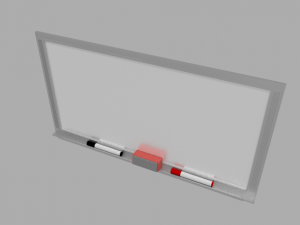 whiteboard with write tools 3D Модель