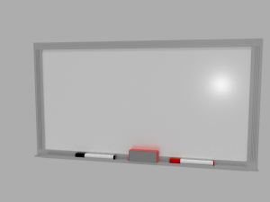 whiteboard with write tools 3D Модель