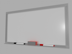 whiteboard with write tools 3D Модель
