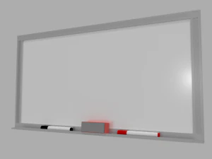 whiteboard with write tools 3D Model