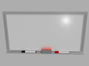 whiteboard with write tools 3D Модель