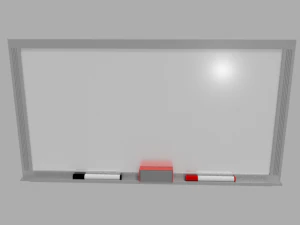 whiteboard with write tools 3D Model