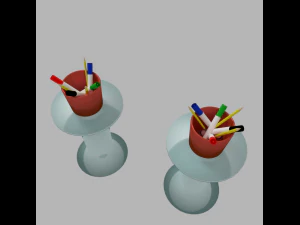 markers pens and pencils 3D Model