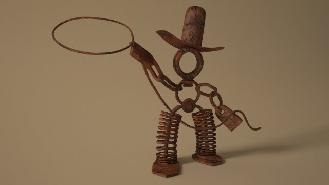 iron cowboy 3D मॉडल .c4d .max .obj .3ds .fbx .stl .blend 