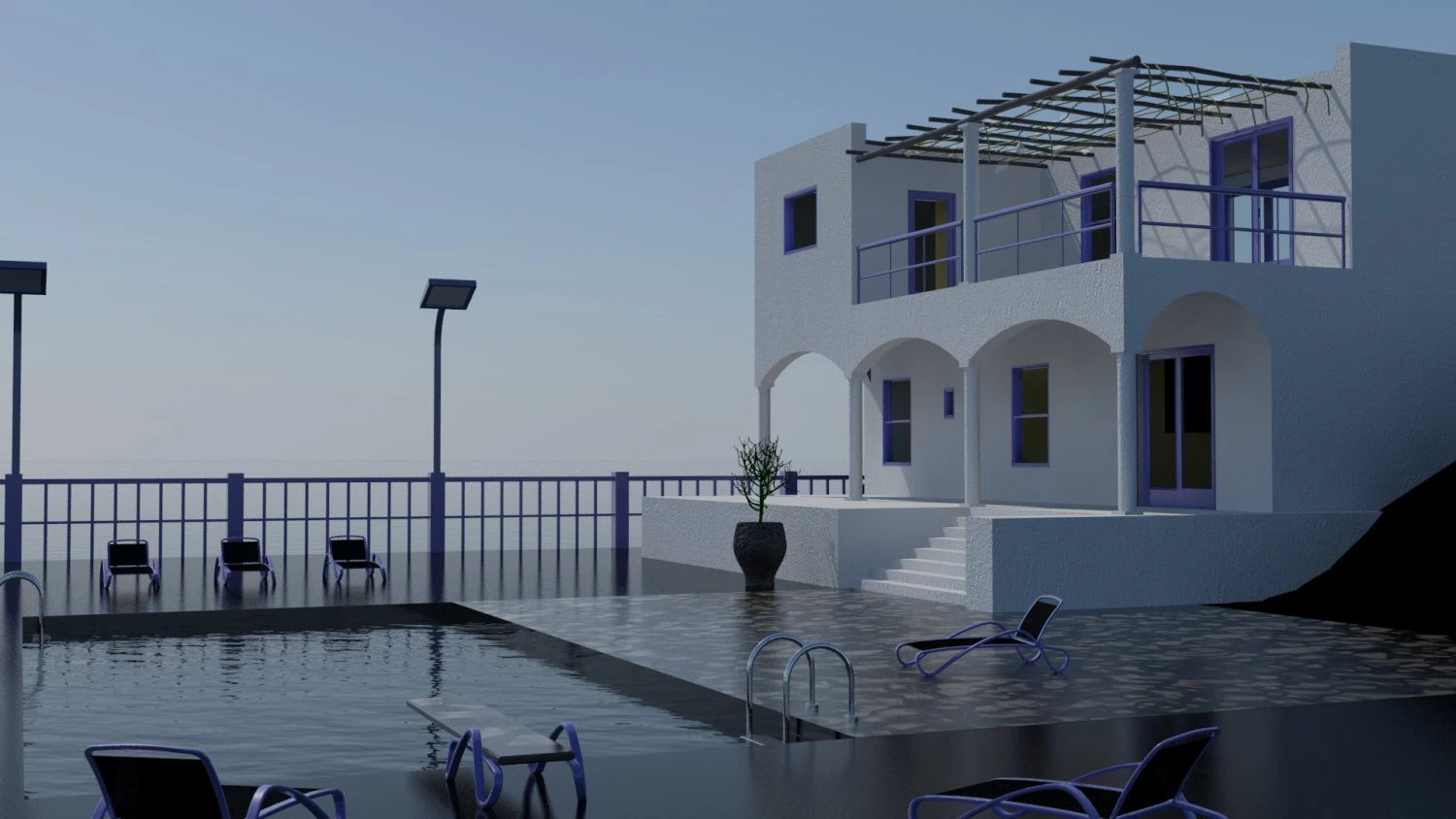 modern house 3D Model .c4d .max .obj .3ds .fbx .stl .blend 