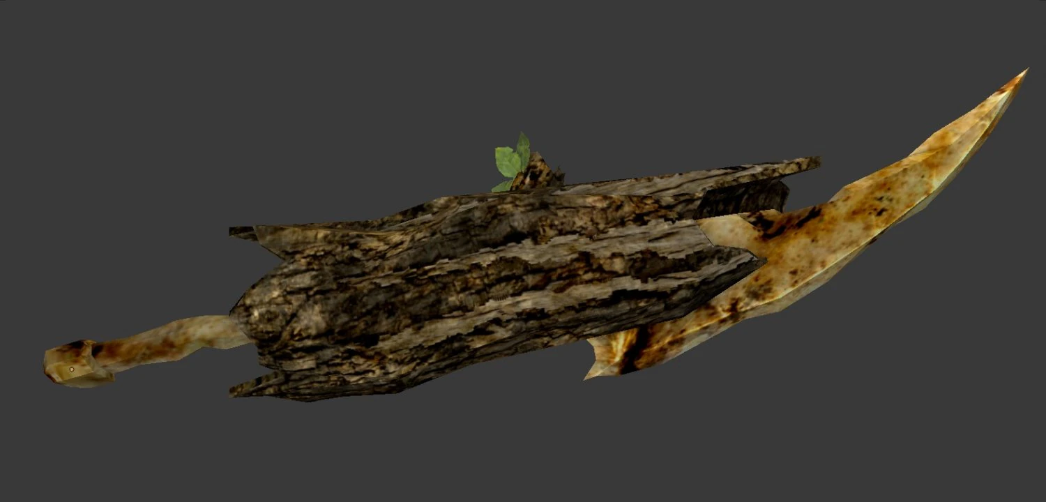 drift wood bone sword 3D Model .c4d .max .obj .3ds .fbx .stl .blend 