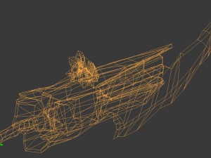 drift wood bone sword 3D Модель