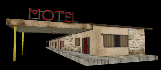 motel Modelo 3D .c4d .max .obj .3ds .fbx .stl .blend 