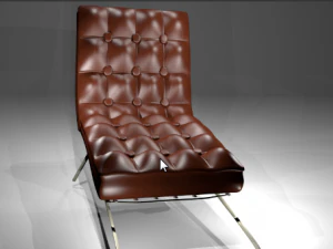 krzesło barcelońskie Model 3D