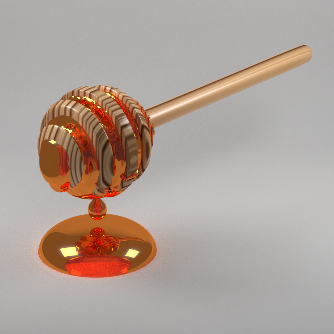 honey dipper 3D Model .c4d .max .obj .3ds .fbx .stl .blend 
