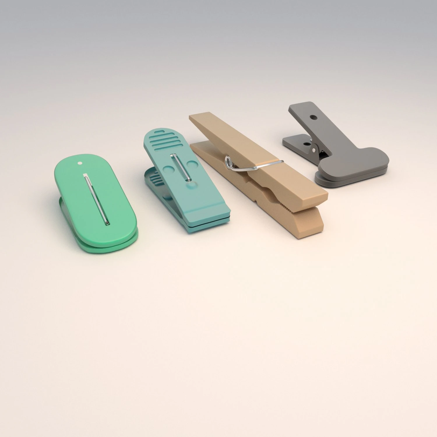 clothes pin 3D Model .c4d .max .obj .3ds .fbx .stl .blend