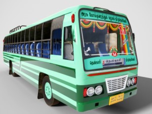 Indian tnstc bus model 3D Model