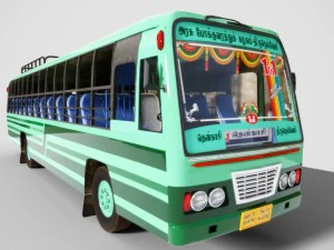 Indian tnstc bus model 3D Model