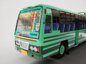 Indian tnstc bus model 3D Model