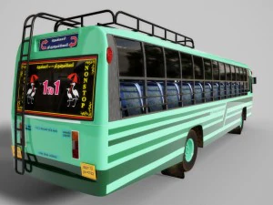 Indian tnstc bus model 3D Model