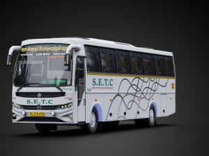 SETC Prakash Vega bus model of Tamil Nadu Government 3D Models