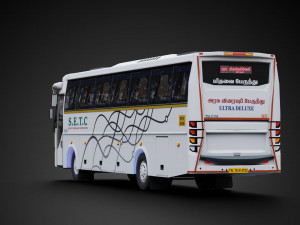 SETC Prakash Vega bus model of Tamil Nadu Government Modèle 3D
