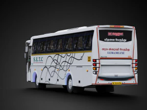 SETC Prakash Vega bus model of Tamil Nadu Government 3D Model
