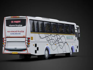 SETC Prakash Vega bus model of Tamil Nadu Government 3D Model