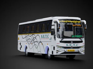 SETC Prakash Vega bus model of Tamil Nadu Government 3D Model