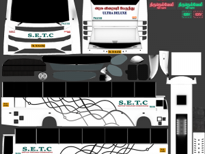 SETC Prakash Vega bus model of Tamil Nadu Government Modèle 3D