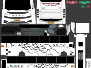 SETC Prakash Vega bus model of Tamil Nadu Government 3D Model