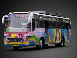 SST Private bus of TamilNadu 3D Models