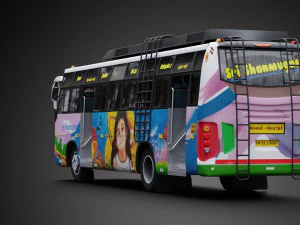 &Ocirc;nibus privado SST de TamilNadu Modelo 3D
