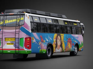 &Ocirc;nibus privado SST de TamilNadu Modelo 3D