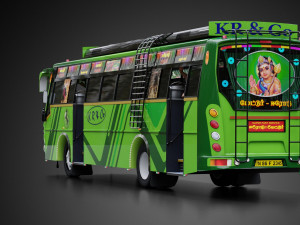 KrCo Private bus - TamilNadu INDIA 3D Model