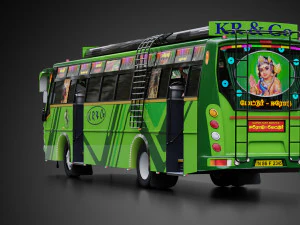KrCo Private bus - TamilNadu INDIA 3D Model