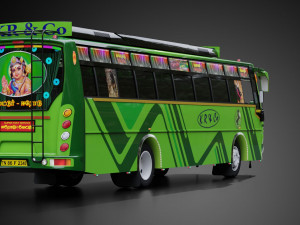 KrCo Private bus - TamilNadu INDIA 3D Model