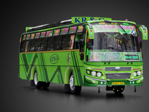 KrCo Private bus - TamilNadu INDIA 3D Model