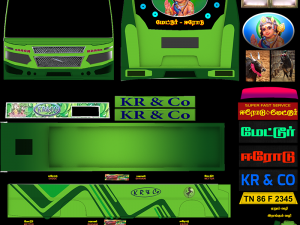 KrCo Private bus - TamilNadu INDIA 3D Model