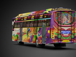 Trinethra Private bus from TamilNadu - INDIA Modèle 3D